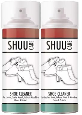 DIOXSTAR Shoe Cleaner Spray, Shoe & Boot Care, Cleans & Protects Leather, Suede, Nubuck, Fabric & Microfibre, Traps Dirt, Quick and Effective Spray, 250ml (2 PCS)