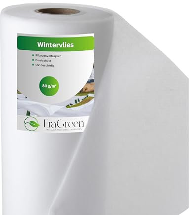 EraGreen Wintervlies 80g/m² in 3,2m Breite (Meterware) - Frostschutzvlies für Pflanzen, Kälteschutzvlies UV-beständig und wasserdurchlässig, Frühbeetvlies, Gartenvlies