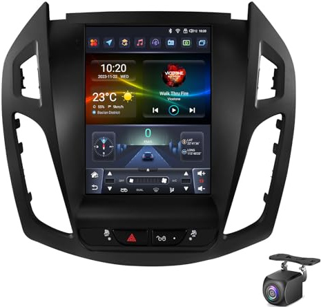 Android 13 bilradio för For-d Tourneo connect/Transit connect 2013-2018 med trådlös Carplay Android Auto 9,7 pekskärm BT HiFi/RDS/FM-radio WiFi Navi/AHD-bakkamera/CANBUS