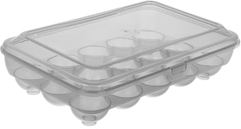 DOITOOL Contenitore per Uova in Plastica Vassoio Portauova per Frigorifero Scatola Portauova con Coperchio per Uova Fresche con Accessorio da Cucina