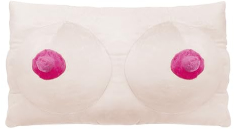 TINAYAUE Funny Soft Plush Boobs Breasts Pillow Dick Cushion Chest Pillow Couples Home Sleep Relax Decor Sofa Bed Companion Novelty Birthday Valentine's Day Gift