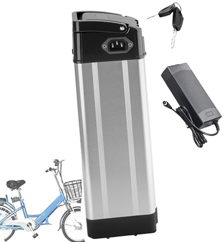 Batería Ebike 36V 10Ah/15Ah/20Ah Batería Bicicleta Eléctrica Plata E-Bike Pedelec Batería Iones Litio con Cargador para 750W 250W 350W Motor para Motor Scooter Bicicleta Eléctrica 3,36V 10Ah