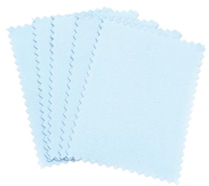 10 paños de pulido for plata, suaves y limpios, for herramientas joyería oro (azul, 8 x cm)(Blue,8 * 6cm)