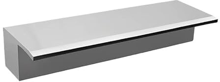 KPKPK 1 Stück Edelstahl-Wasserfallüberlauf for Pools und Wasserspiele | Rostfreier Springbrunnen 304 mit PVC-Anschluss(Silver,190cm)