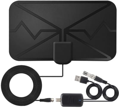 ALCXAZS Indoor Digital Television Antenna 4K Signal Receiver for Amplifier Booster Aerial Broadcast Programs Living Room Office, Black