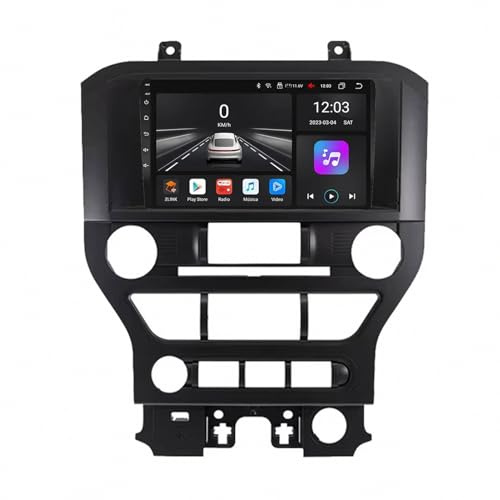 Gps-Navigator för Ford Mustang 2015-2020 Bärbar Livenavigering, Biluppspelning, Spegellänk, Musik Och Videospelare Siri/Airplay/Aux/Fm/Radio Bilradio Stereo, 4 Kärna 4G＋64G