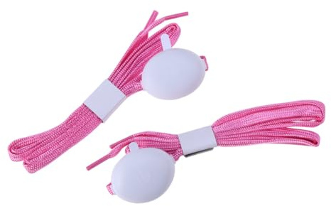 OHPHCALL Cordones Luminosos para Zapatos LED Rosa 4 Configuraciones Intermitentes y 10 Luces LED Integradas para Correr y Bailar, 1 Par de Cordones Brillantes de Pp