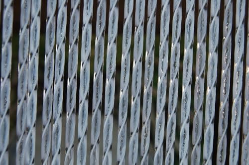 La Tenda Türvorhang ASCONA 1 Raumteiler Fliegenvorhang Insektenvorhang transparent weiß, Maße Vorhang:100 x 230 cm