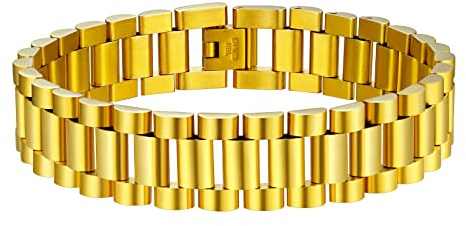 U7 Herren Jungen Armband Klassische Gliederarmband Armkette Edelstahl Cuban Link Chain Bracelets Armreif Armschmuck Männerarmband Hip Hop Modeschmuck für Weihnacht Vatertag
