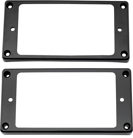 Musiclily Pro Plastik Gewölbter Boden Humbucker Rahmen Set für China Made Epiphone Gitarre, Schwarz