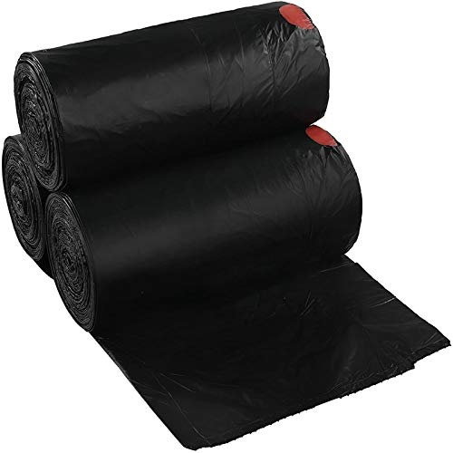 LKJHG 45 Sacs à ordures avec poignées coulissantes - très durables et étanches - biodégradables et compostables - 10 Sacs à ordures à Cordon de 12 L