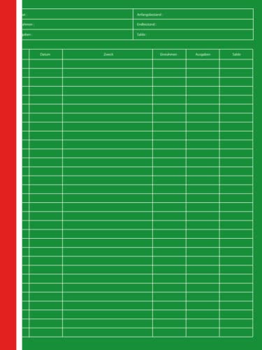 Kassenbuch - Einfach: A4 Format | 110 Seiten - 55 Blatt