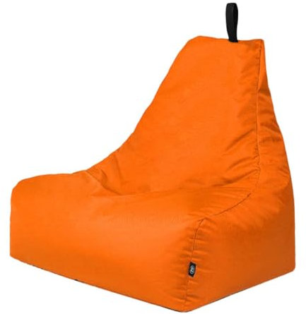 PatchHome XXL Lounge-Sessel – Ergonomischer Sitzsack für Gamer, Wohnzimmer & Outdoor – Mit Styropor-Füllung, Waschbarem Bezug & Reißverschluss zur Wiederbefüllung (Orange)