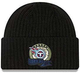 New Era NFL Tennessee Titans Salute to Service 2022 Official Sideline Knit Wintermütze