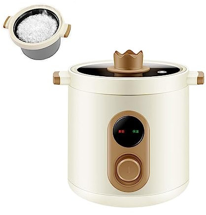 ZHANGMIN Piccolo Cuociriso, Cuociriso Elettrico Portatile da 1,2 L/2,0 L con Pentola Antiaderente Rimovibile, Fornello Multiplo for Riso Integrale, Riso Bianco, Quinoa (Size : 2L)
