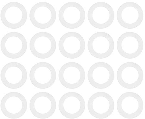 Angoily 100st Silikondichtung Flachdichtungen Aus Gummi Unterlegscheibe Aus Gummi O-ring Dichtungsring Ersatzdeckelring Aus Gummi Außenschlauch Dichtungsscheibe Abdeckring Schwer Weiß