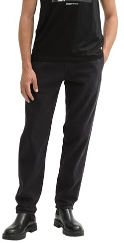 TOM TAILOR Denim Herren Loose Fit Jeans,10250 - Used Dark Stone Black Denim, S