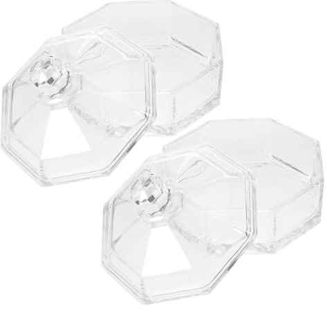 Retro Glasaufbewahrungsbox 2 Stück mit Deckel aus Glas
