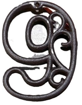 HUYGB Hausnummer Industrielle Gusseisen Haus Nummern Stil Türnummern Adresse Angepasste Nummer for Home Restaurant Wand Wohnzimmer Hausnummernschild(Color:9)