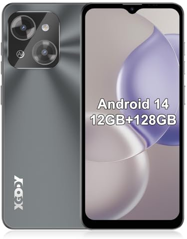 XGODY Telefono cellulare senza contratto Mate 70, 12 GB+128 GB/1 TB di espansione, display HD+ da 6,52 pollici, smartphone Android 14, 5500 mAh QC, Octa-Core, fotocamera 24 MP+8 MP, fotocamera 4 G