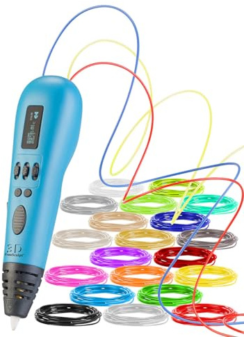 FreeSculpt Penna 3D: Penna per Stampa 3D, Sistema Multi-Filamento, Selezione dei Colori di Stampa (Pen Adulti, opere d'Arte con Penne, LED)