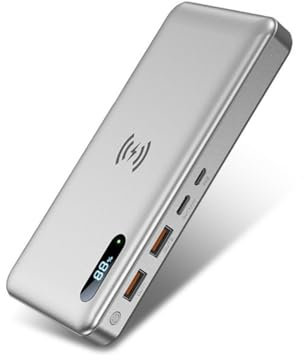 power bank fast charging,Wireless Power Bank 30000Mah PD 25W/15W Fast with 2 Input And 3 Output (Qi & USB C) for Phones, s And More