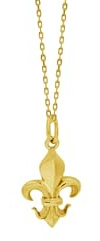 TALISMAN JEWELLERY Anhänger mit Goldbeschichtung, 3 Mikron, 18 Karat, Fleur de Lis (15 mm oder 20 mm), 15 MM, Vergoldet, Nicht zutreffend