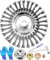 Débroussailleuse à Fil métallique, Brosse de désherbage Professionnelle pour débroussailleuse, diamètre de 25,4 mm, pour Herbes Sauvages, pour Un démoussement Efficace, 10 inch
