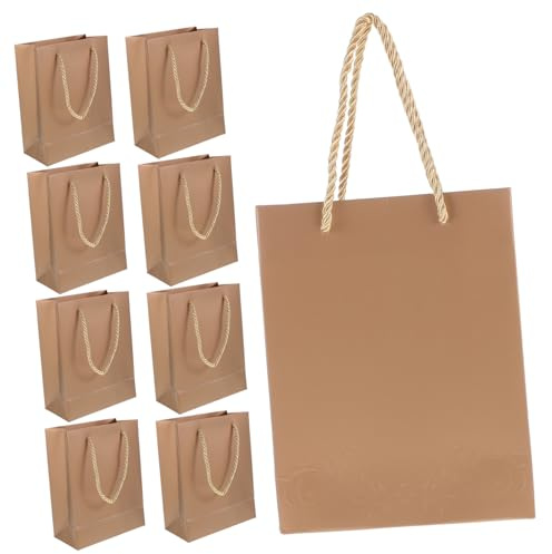 Vaguelly 10stücke Goldene Papier Tragetaschen Für Partytüten Und Feiertage Aufbewahrungstaschen Für Süßigkeiten Und Überraschungen