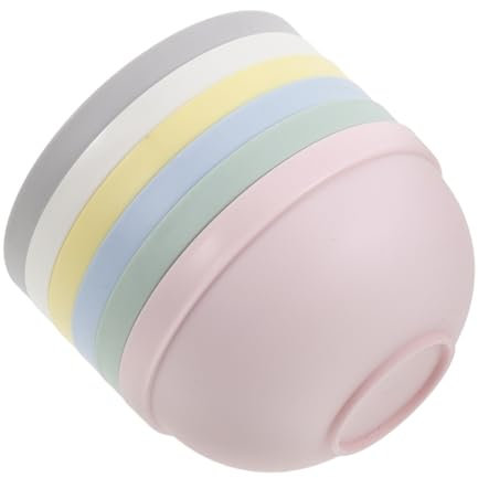 OUNONA Juego De 6 Cuencos De Plástico Reutilizables 11.3 x 10.7 Cm, Tazones Multiusos para Arroz, Sopa y Ensalada, Diseño Redondo, Aptos para Uso Diario Cocina Familiar