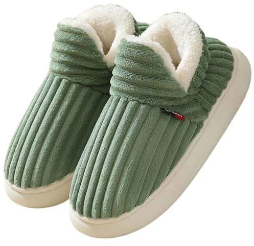 DURINM Pantofole Uomo Invernali Ciabatte Donna Caldo with Memory Foam Pelose Calde Comode Fluffy Antiscivolo Autunno Interno Esterno All'Aperto Peluche Scarpe di Cotone Morbide