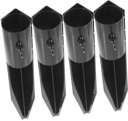 ibasenice 4 pièces Piquets de Jardin Renforcé Supports Solaires Résistants pour Éclairage Extérieur Fixations Stables pour Parasol Plage et Voile Dombre Accessoires pour Lampes Paysagères