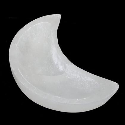 Cuenco de carga Selenite Moon ~ 155 mm