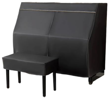 Klavierbezug-Sets, allgemein, modern, wasserdicht, for Klavier, Hocker, Sitze, Heimdekoration, Klaviertuch Für Klavier(Black,Double seat)