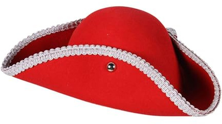 Makotex Dreispitz Piratenhut aus Filz für Kostüme, Karneval