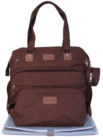 Adorable France – Sac à Langer Loulou XL | Grande Capacité de 40L | Déperlant | 3 Modes de Portage (Dos, Épaule, Poussette) | Bretelles Réversibles (Brun)