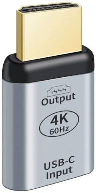 Okaywork Adattatore HDMI USB C, HDMI USB C, Convertitore Type-C HDTV 4K@60Hz in Alluminio Plug and Play per Laptop, Proiettore e Ufficio