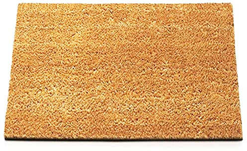 casa pura Kokos Fußmatte - rutsch & wetterfeste bei Schnee & Regen Kokosmatte aus Kokos Naturfasern Meterware, auch für großflächige Eingänge I 24mm, 80x100cm