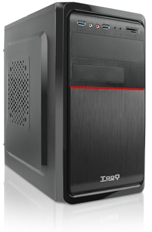 TOOQ TQC-4745DU3C-B - Boîtier (microATX, 500W, 2xUSB 3.0, Lecteur de Cartes), Noir