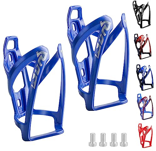 Suruid Bouteille d'eau de vélo, Porte-Bouteille d'eau léger et Solide pour Le Cyclisme en Plein air, 2 Pack (Bleu)