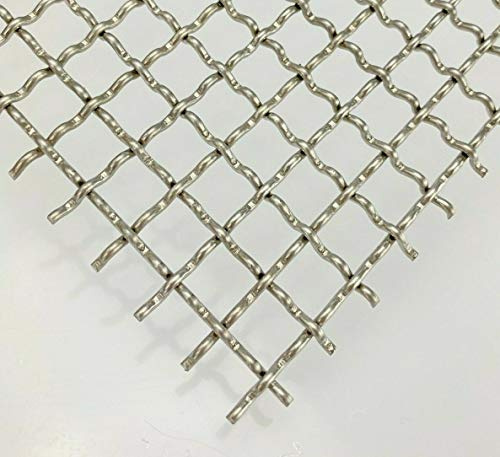 Wellengitter Edelstahl MW 10x10 Gitter V2A 2mm - Zuschnitt nach Maß (500 mm x 400 mm)