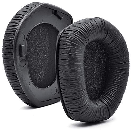 defean RS165 175 185 195 Coussinets de rechange en mousse compatibles avec casque sans fil Sennheiser HDR RS165, RS175, RS185, RS195 RF, épaisseur ajoutée (cuir synthétique enroulé)