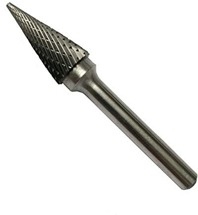 Weischer® Frässtift Spitzkegel lang Ø 12 mm I Rotationsfräser Wolframcarbid Hartmetallfräser Fräskopf I 6 mm Schaft