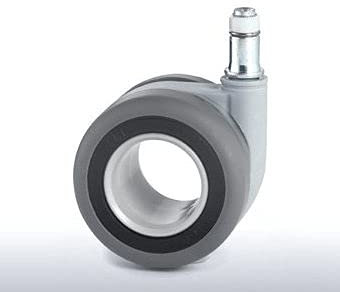 GALIZIA PRIME KIT 5 RUOTE PER SEDIA DA UFFICIO, PER PAVIMENTI DELICATI E DURI, PARQUET, PERNO 11MM (Gray)