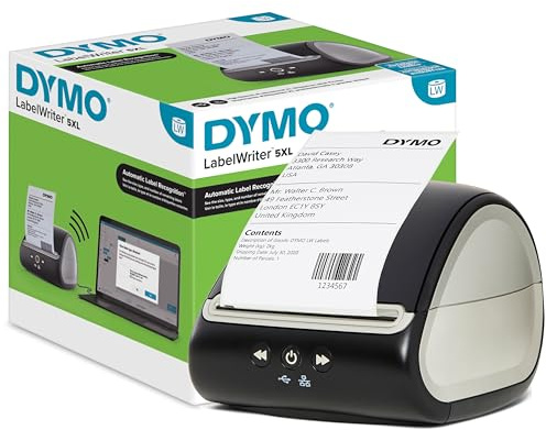 Dymo Labelwriter 5xl Stampante Per Etichette [cd] Termica Diretta 300 X 300 Dpi Cablato Collegamento Ethernet Lan (dymo Label Writer 5xl Uk Plug - )