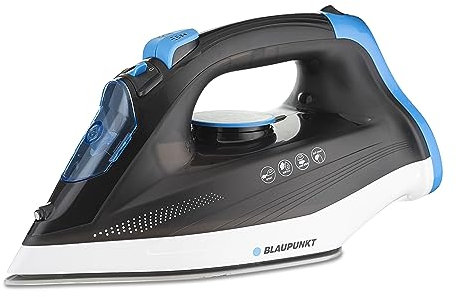 Blaupunkt Fer à repasser vapeur BP5004 | Semelle céramique | Thermostat réglable | Réservoir de 320 ml | 2600 W | Couleur noire