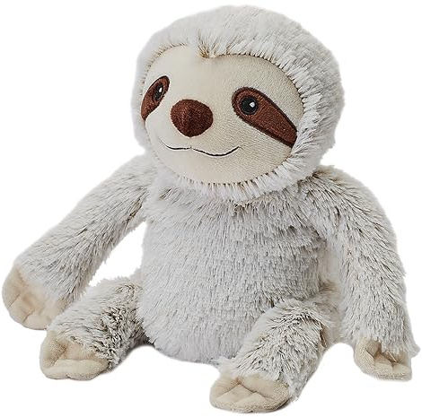 Warmies Fully Heated Cuddly Toy Scented with French Lavender - Marshmallow Sloth, Beige, Medium, 33cm