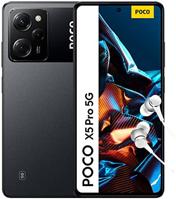POCO X5 Pro 5G, téléphone Mobile 6,67 AMOLED FHD+ 256Go Noir, Charge Ultra Rapide en Version FR + 2 Ans de Garantie
