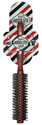 Totex Nano Absolute Hair Dryer Brush G-29 | Wood Styling Brush Round Brush | Hair Dryer Brush | Beard Brush | Ergonomic Curling Roll Hairbrush