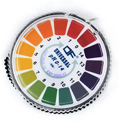 1 Rolle pH Teststreifen 5 m/Roll,Messbereich 0-14 | pH Papier Trinkwasser auf Rolle,Lackmus Indikator Universalpapier Ubersäuerung Körper Ermittlung ph Wert Säuretest
